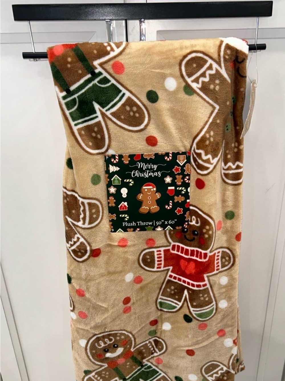 Gingerbread Holiday Throw Blanket 50”x60”